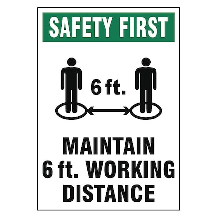 Zoro Select Adhesive Safety Sign, S504-107-V S504-107-V