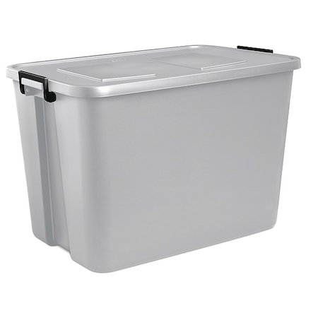 Sterilite Stackable Storage Tote W/ Lid, 32 gal, 28-7/8 in L x 19 in W x 19 in H, Brown, Polypropylene 17446A04