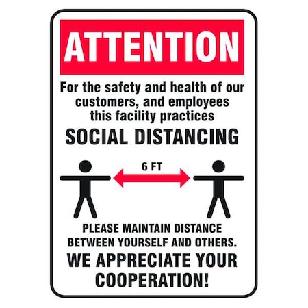 Zoro Select Safety Sign, 14x10, 56JU65 56JU65