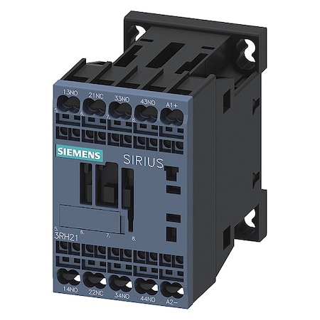 Siemens IEC Control Relay, 3NO/1NC, 24V DC, 10 A 3RH21312KB40