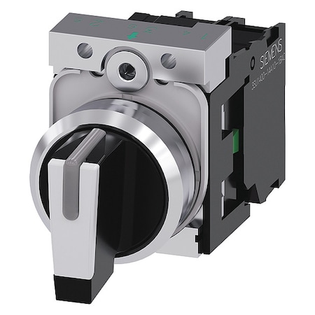 Siemens SelectorSwitch, Illum, 3Pos, 22mm, White 3SU11502BM601NA0