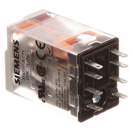 Siemens Plug-In, Plug-In Relay, Square, 12 A, 8 Pins 3TX7111-3LC13