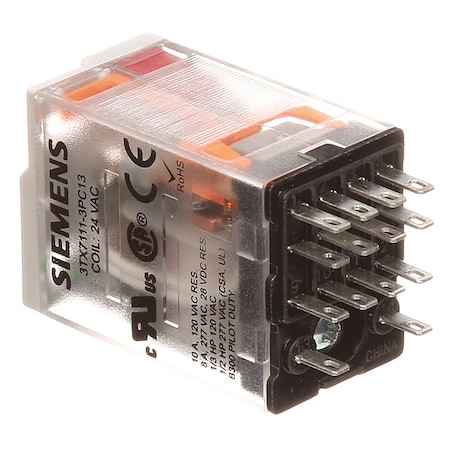Siemens Plug-In, Plug-In Relay, Square, 3 A, 14  Pins 3TX71115PF13B