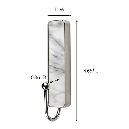 Command Hook, Nickel, Metal, 1 1/2 in D 17037MBN-ES