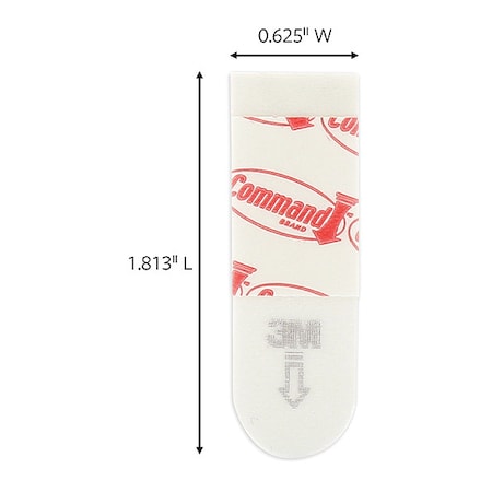 Command Small Poster Strip, White, Foam, PK256 17024-S256NA