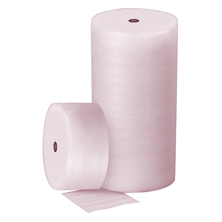 Zoro Select PackingFoamRoll, Pink, 1/8in, Perforated 56KZ56