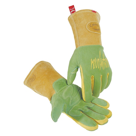 Caiman 1816 Welding Gloves, Gauntlet Cuff, Wing Thumb, Premium Deerskin, XL, 1 PR 1816-6