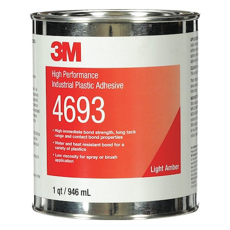 3M Contact Cement, 4693 Series, Clear, 1 qt, Can 4693
