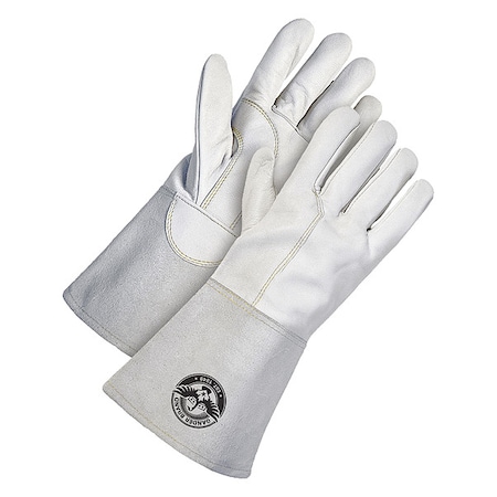 Bdg 60-1-1720 Welding Gloves, Gauntlet Cuff, Wing Thumb, Premium Goatskin, 2XL, 1 PR 60-1-1720-X2L
