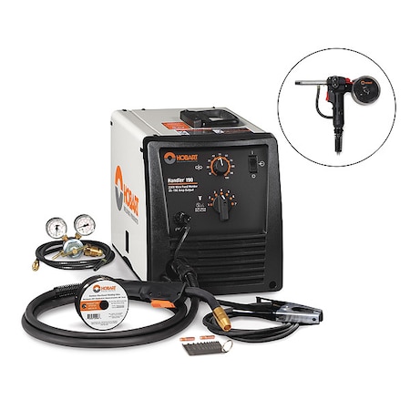 Hobart Welding Products MIG Welder, Handler 190, Single-Phase, 220/230/240V AC, 25 to 190A DC, 30 % 500554001