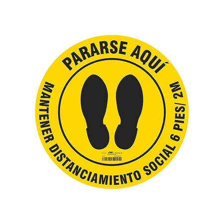 Zoro Select Covid 19 Sign B534Fs 17" Spanish Stand H, 17 in H, 17 in W, Polyester, Spanish, SGF402T1717 SGF402T1717