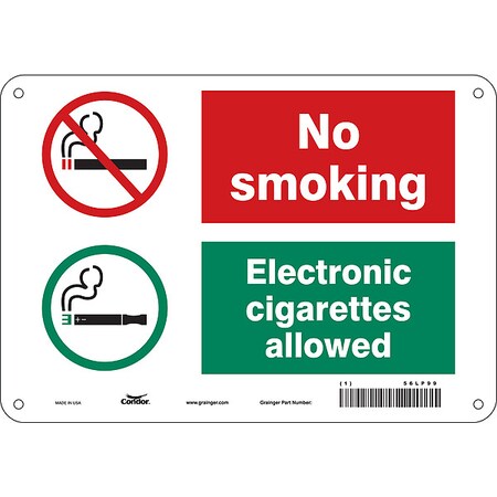 Condor Safety Sign, 7 in Height, 10 in Width, Polyethylene, Vertical Rectangle, English 56LP99