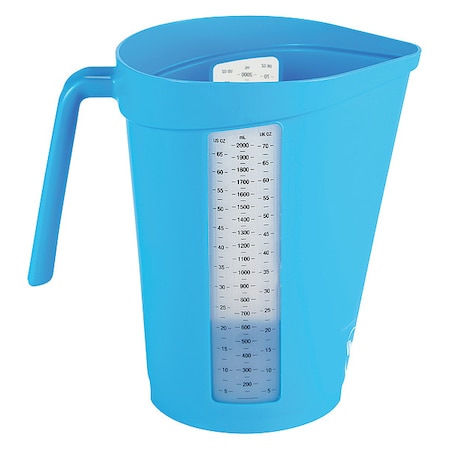Vikan Measuring Cup, 2 qt., Polypropylene, Blue 60003