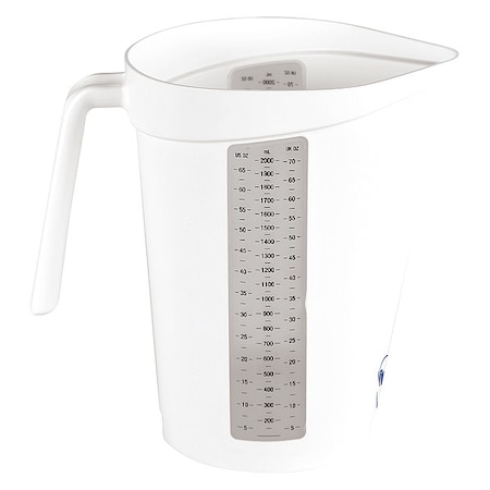 Vikan Measuring Cup, 2 qt., Polypropylene, White 60005