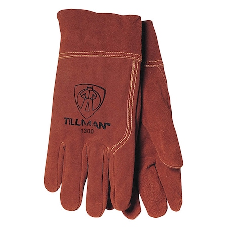 Tillman 1300 Gloves, Straight Cuff, Straight Thumb, Standard Cowhide, M, 1 PR 1300M