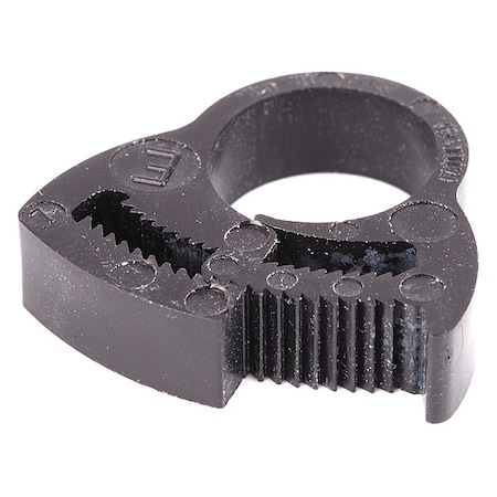 Zoro Select Snap-Hose Clamp, Black, 0.6"Max ID, PK50 HC-E-PA66-BK