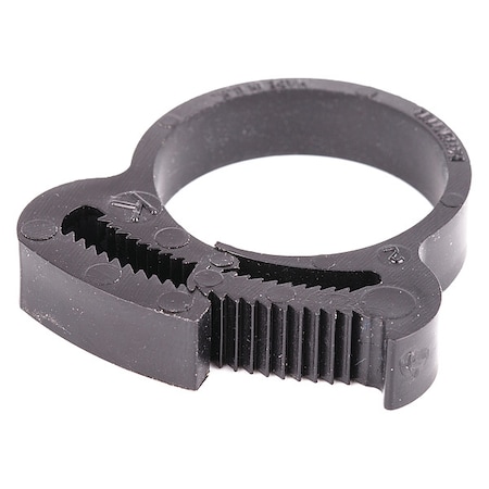 Zoro Select Snap-Hose Clamp, Black, 0.99"Max ID, PK50 HC-K-PA66-BK