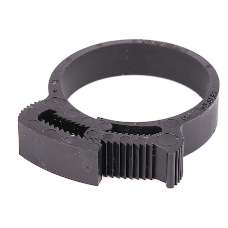 Zoro Select Snap-Hose Clamp, Black, 1.39"Max ID, PK25 HC-P-PA66-BK