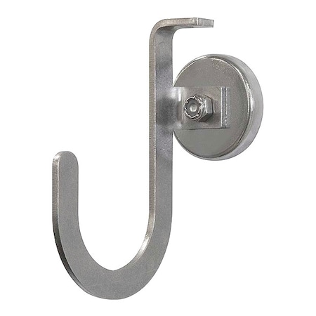 Mag-Mate J-Hook, Silver, Stainless Steel, 3 1/4 in D MX2000JH