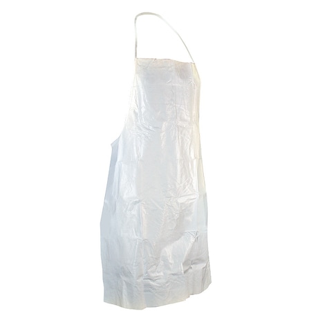 Cellucap Disposable Apron, Microporous Film Laminated, Serged, 1 mil, 36 in, White, Universal, 100 PK 157
