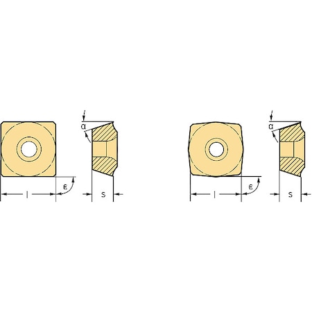 Walter Indexable Drill Insert, 1/4", 14  Degrees P28467-1 WAK15