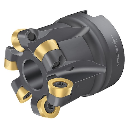 Walter Indexable Face Mill, 6 Inserts, 0.236 in Cut Depth F2334R.UB19.051.Z06.06