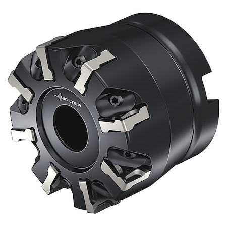 Walter Indexable Face Mill, 12 Inserts, 0.256 in Cut Depth M2136-080-B27-12-06