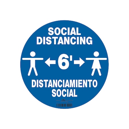 Condor Safety Sign, 12 in H, 12 in W, Plastic, Circle, English, HWB792T1212 HWB792T1212