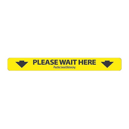 Zing Safety Sign, 2 1/4 in H, 20 in W, Plastic, Rectangle, English, 10165, PK10 10165