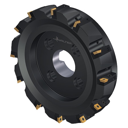 Walter Indexable Face Mill, 12 Inserts, 0.457 in Cut Depth F2010.B.250.Z12.08.R757M