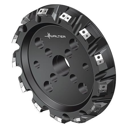 Walter Indexable Face Mill, 13 Inserts, 0.63 in Cut Depth M3016-315-B60-13-16