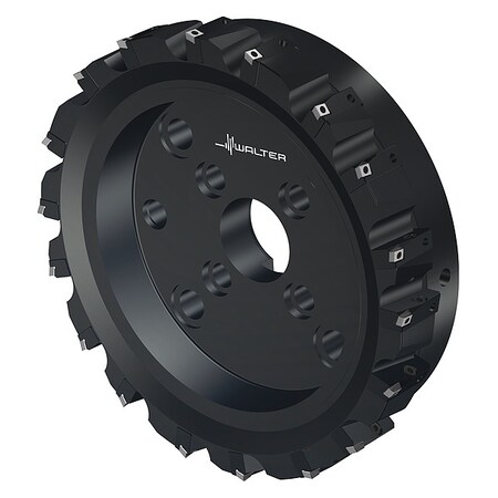 Walter Indexable Face Mill, 18 Inserts, 0.315 in Cut Depth F2010.B.315.Z18.08.R751M