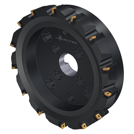 Walter Indexable Face Mill, 14 Inserts, 0.457 in Cut Depth F2010.B.315.Z14.08.R757M