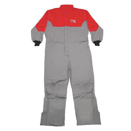 Salisbury Coverall, 12 cal/sq cm ATPV, L, 30 in Inseam, Cotton/Nylon, Hook-and-Loop ACCA12RGL
