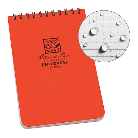 Rite In The Rain Notebook, Polydura, 4" x 6" Size OR46