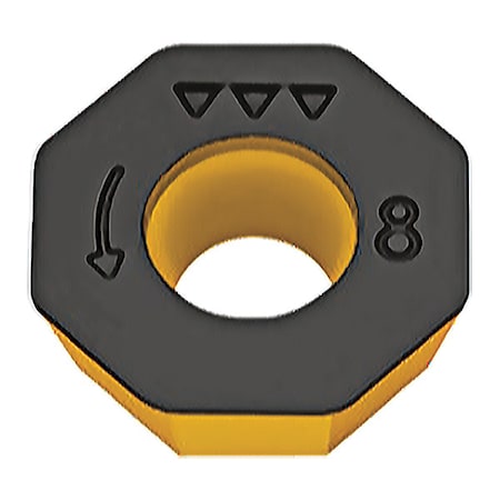 Walter Octagon Milling Insert, 5/8 in, ODHX, 0.0710 in ODHX0605ZZN-A88 WAK15