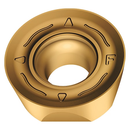 Walter Round Milling Insert, Round, 0.3940 in, ROMX, 0.1970 in ROMX10T3M0-F67 WSM45X