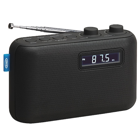 Jensen Radio, Black, 6" W, 6" D, 5-1/4" H SR-50