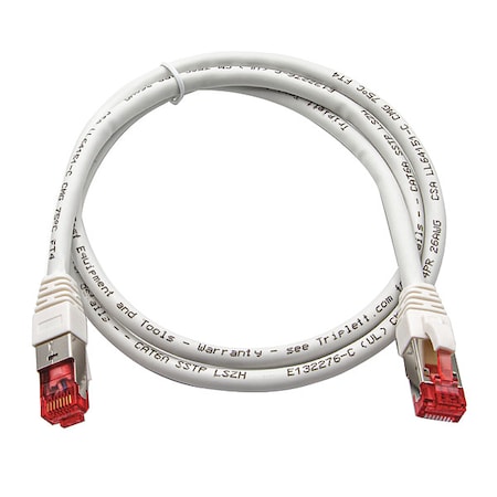 Triplett Voice and Data Patch Cable, 6A, 10 GBps CAT6A-3WH