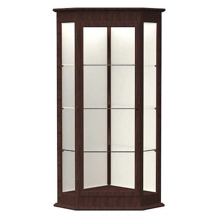 Waddell Display Corner Case 28x77x28, Plaque 793K-PB-EK