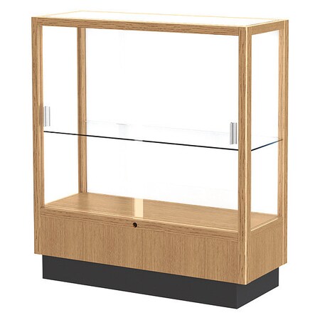 Waddell Display Counter Case 36x40x14, White, Natural Oak 8949K-WB-AK