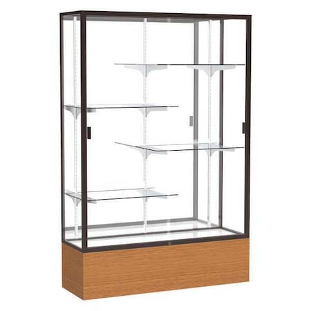 Ghent Floor Display Case 48x72x16, Mirror, Dark Bronze 2074MB-BZ-MK