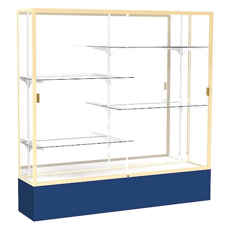 Ghent Spirit Floor Display Case 72x72x16, Mirror, Champange 376MB-GD-NY