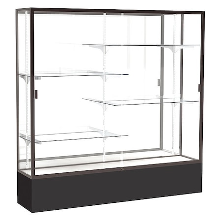Ghent Spirit Floor Display Case 72x72x16, Mirror, Bronze 376MB-BZ-BK
