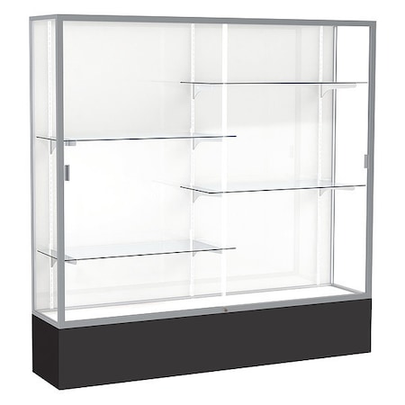 Ghent Spirit Floor Display Case 72x72x16, White, Satin 376WB-SN-BK