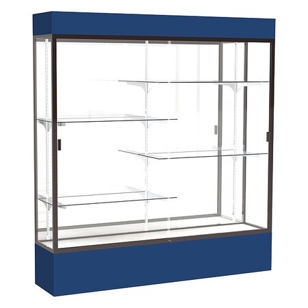 Ghent Lighted Floor Display Case 72x80x16, Mirror, Bronze 3176MB-BZ-NY