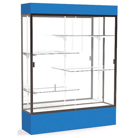 Ghent Lighted Floor Display Case 60x80x16, Mirror, Bronze 3175MB-BZ-RY