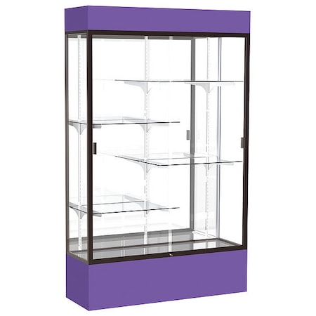 Ghent Lighted Floor Display Case 48x80x16, Mirror 3174MB-BZ-PE