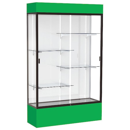 Ghent Lighted Floor Display Case 48x80x16, White 3174WB-BZ-KG
