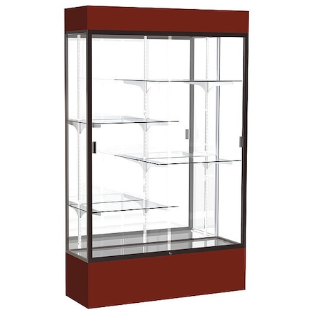 Ghent Lighted Floor Display Case 48x80x16, Mirror 3174MB-BZ-MN